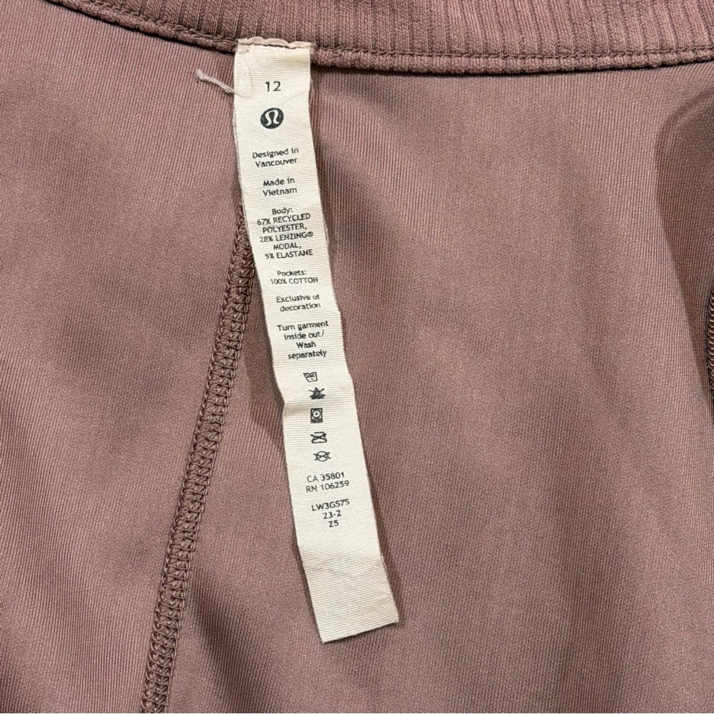Lululemon Ribbed Softstreme Belted Wrap Twilight Rose Size 12 - Picture 13 of 15